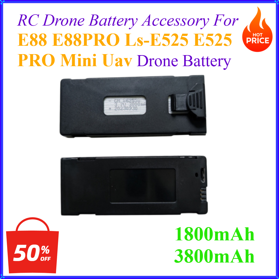 3.7V 1800mAh 3800mAh RC Drone  - Drone Rc E88 Pro recension och pris