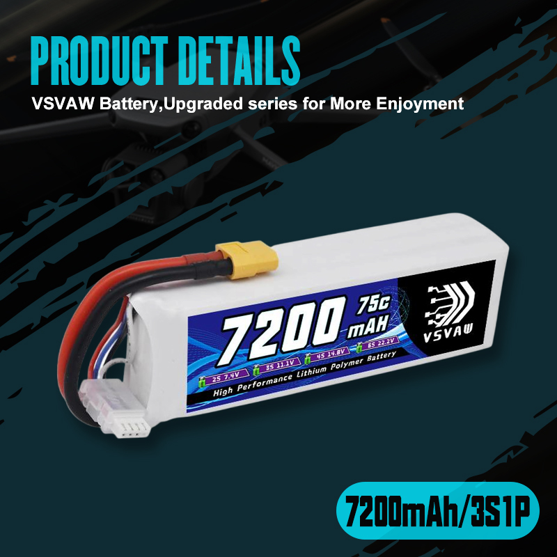 VSVAW 3S Lipo Battery 11.1V 72 - Drone Rc Truck recension och pris