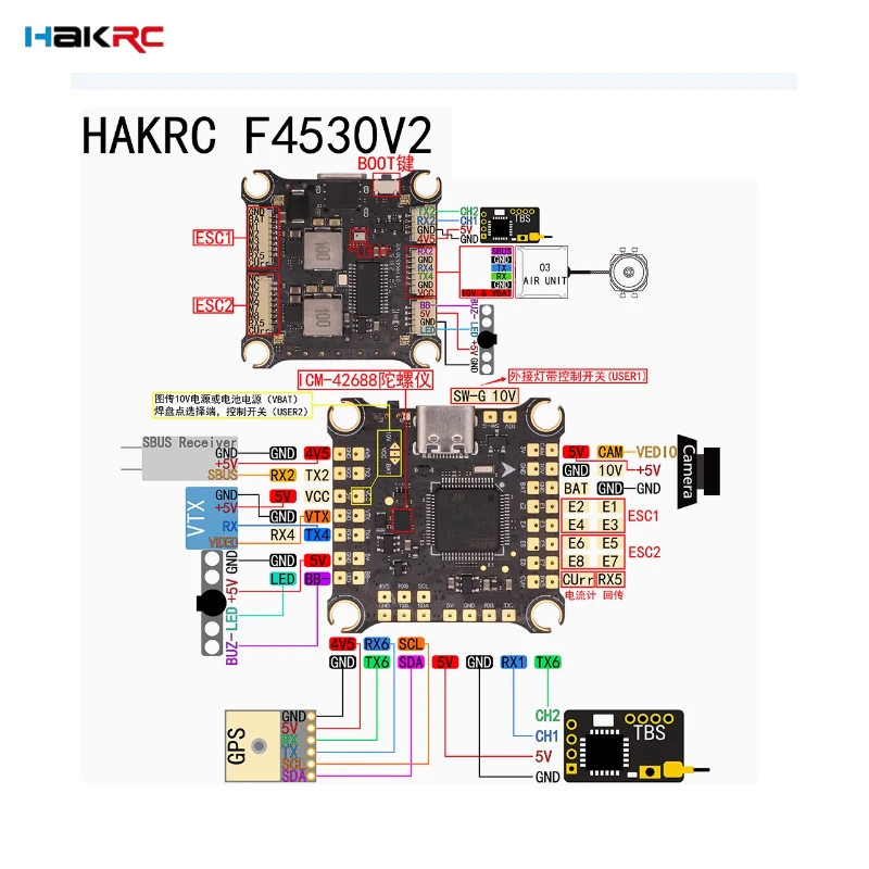 HAKRC F405 V2 F4 OSD Flight Co - Betaflight Flight Controller recension och pris