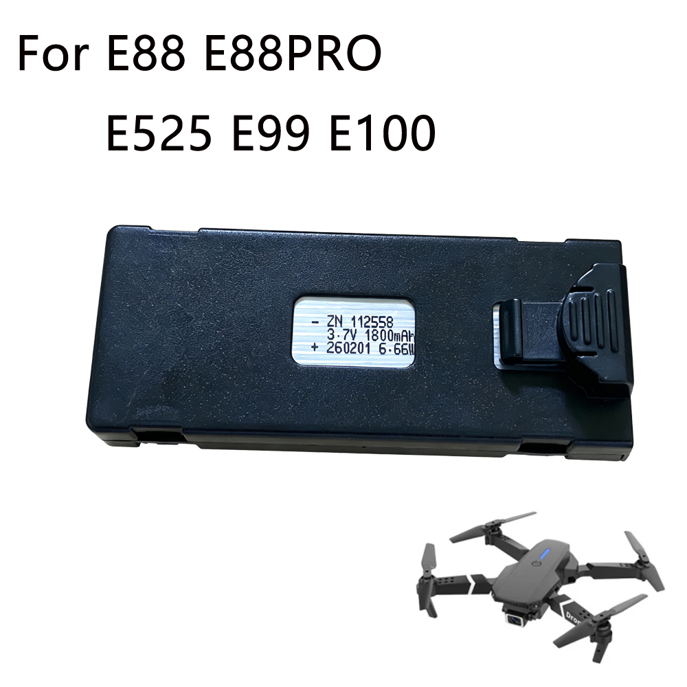 E88 Drone Battery 3.7V 1800mAh - Drone E88 Rc Quadcopter recension och pris