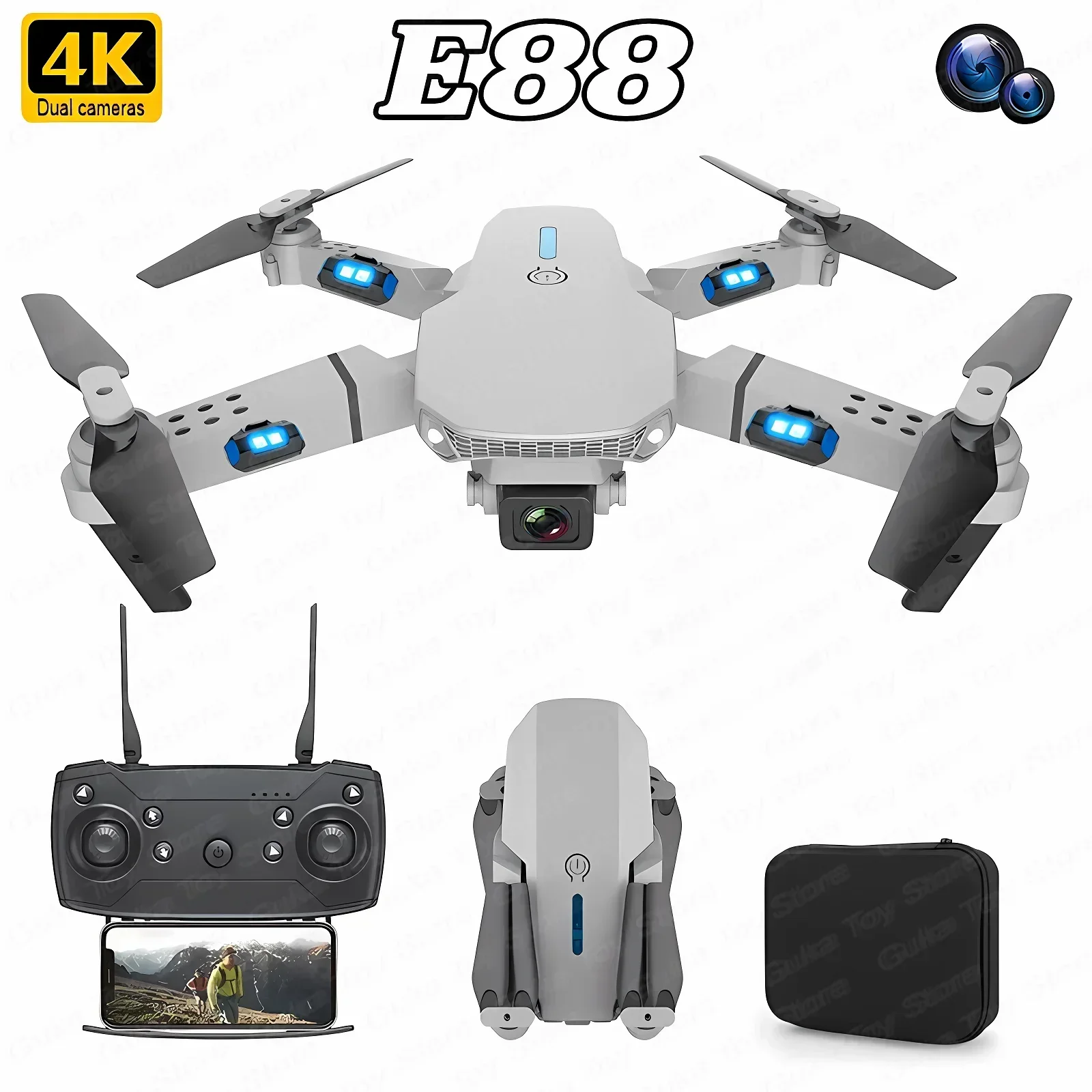 E88 Pro WIFI FPV Drone Wide An - Drone Rc E88 Pro recension och pris
