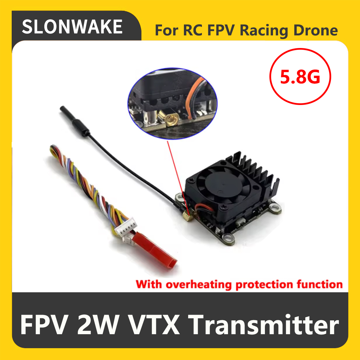 SLONWAKE 5.8G 2000mW FPV VTX T - Drone Rc Controller And Receiver recension och pris
