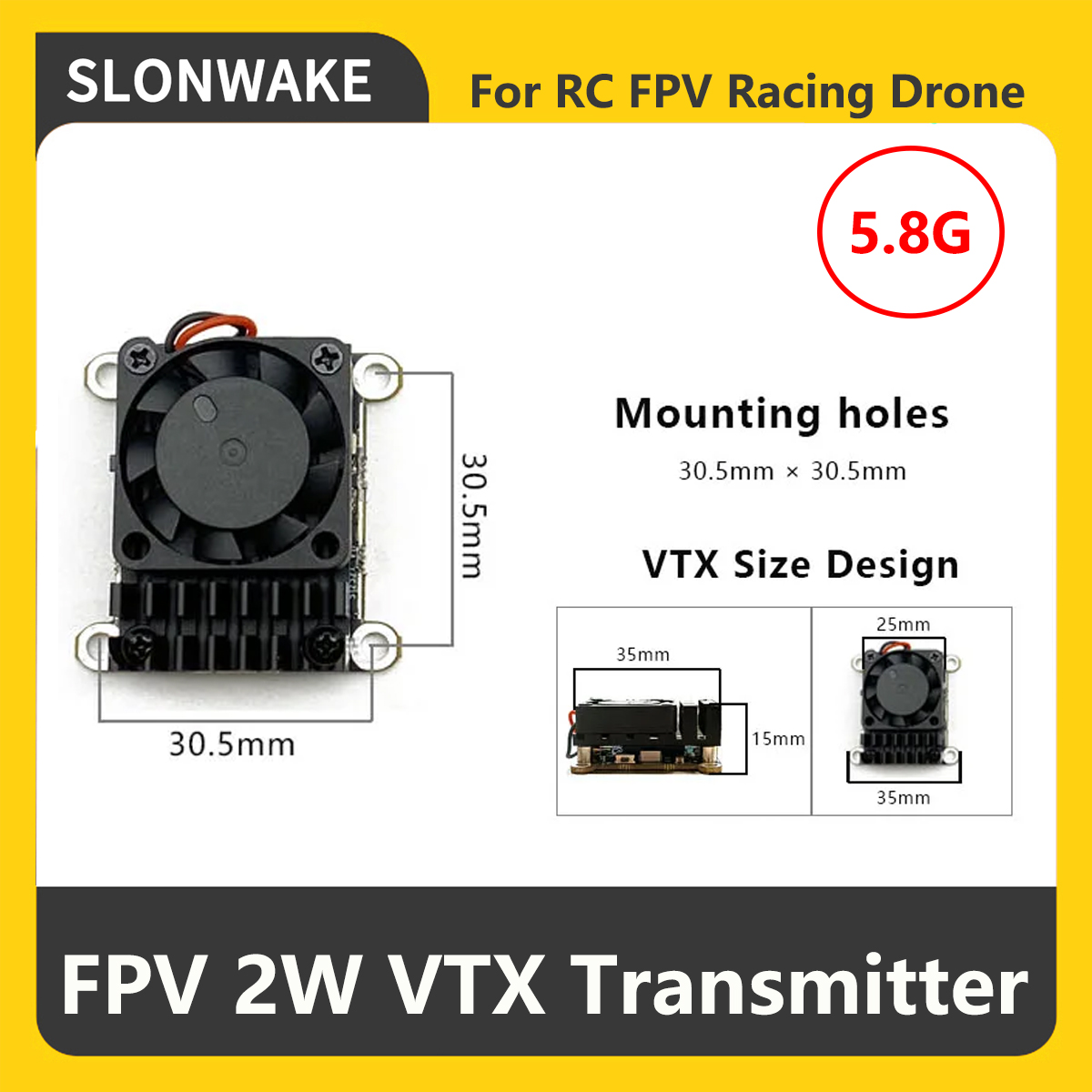 SLONWAKE 5.8G 2000mW FPV VTX T - Drone Rc Controller And Receiver recension och pris