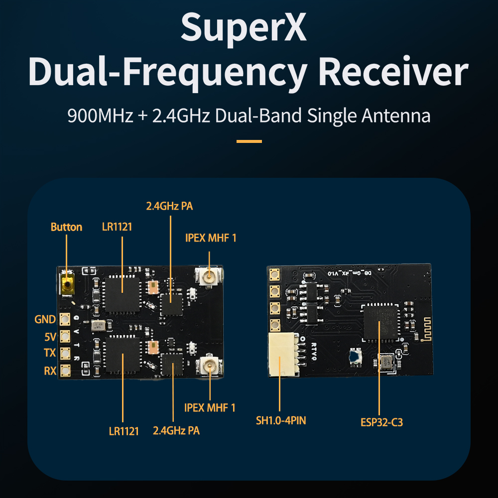 HPXGRC Super X Dual ELRS Recei - Drone Rc Frequency recension och pris