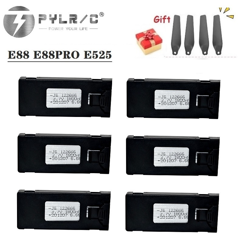 1/2/3/5/10Pcs 3.7V 1800Mah RC  - Drone Rc E88 Pro recension och pris