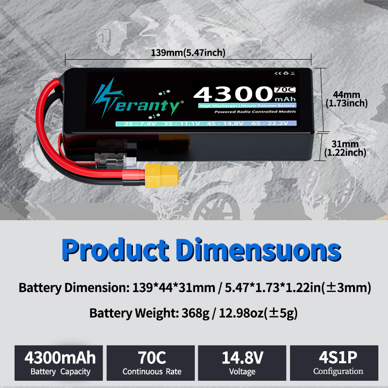 TERANTY 4S Lipo Battery 4300mA - Drone Rc Truck recension och pris
