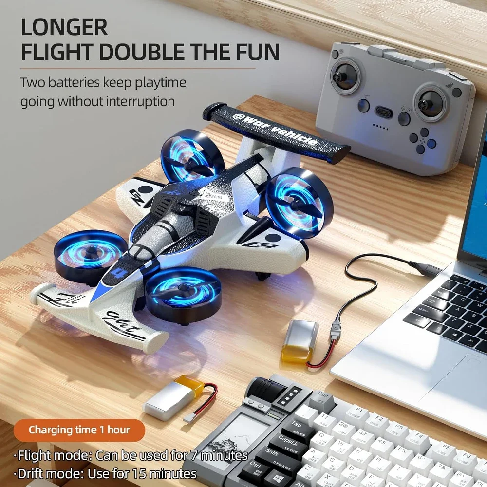 2 in 1 RC Flying Drone Car Dua - Drone Rc Land recension och pris